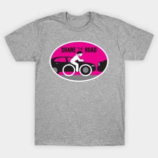 Share the Road - Female Cyclist T-Shirt